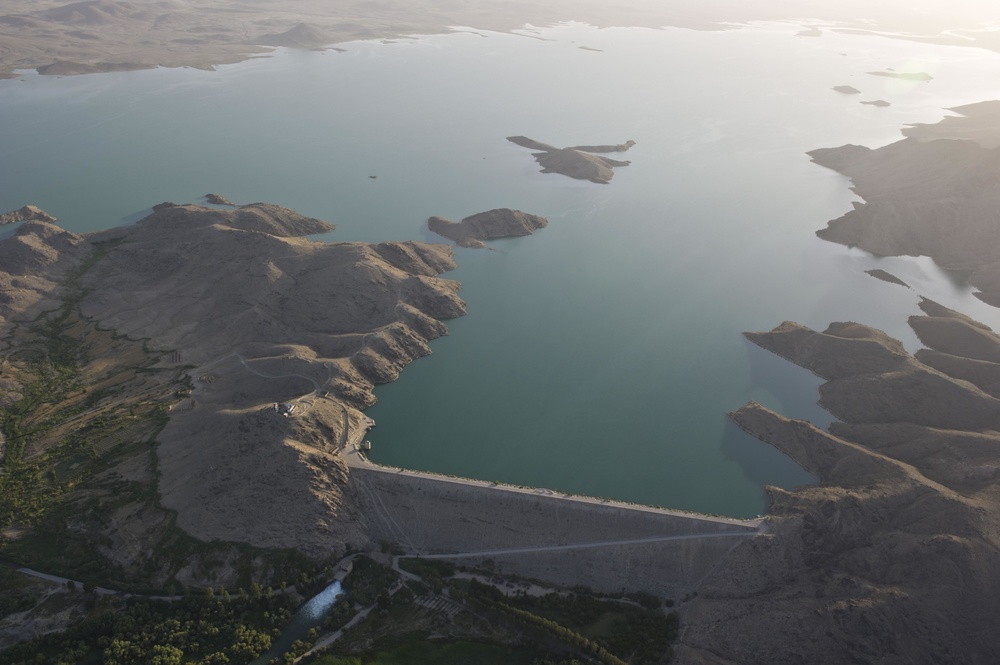 Dahla Dam, Afghanistan, from the air
