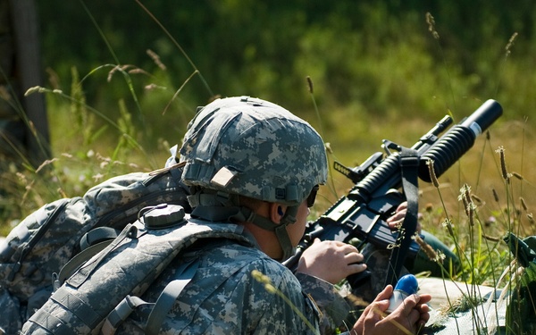 81st Troop Command military police fire grenade launchers