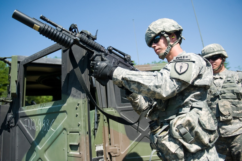 81st Troop Command military police fire grenade launchers