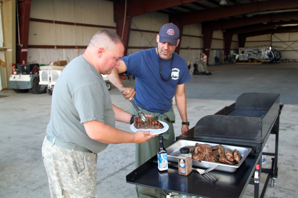 Kansas National Guard crewmembers celebrate Father's Day