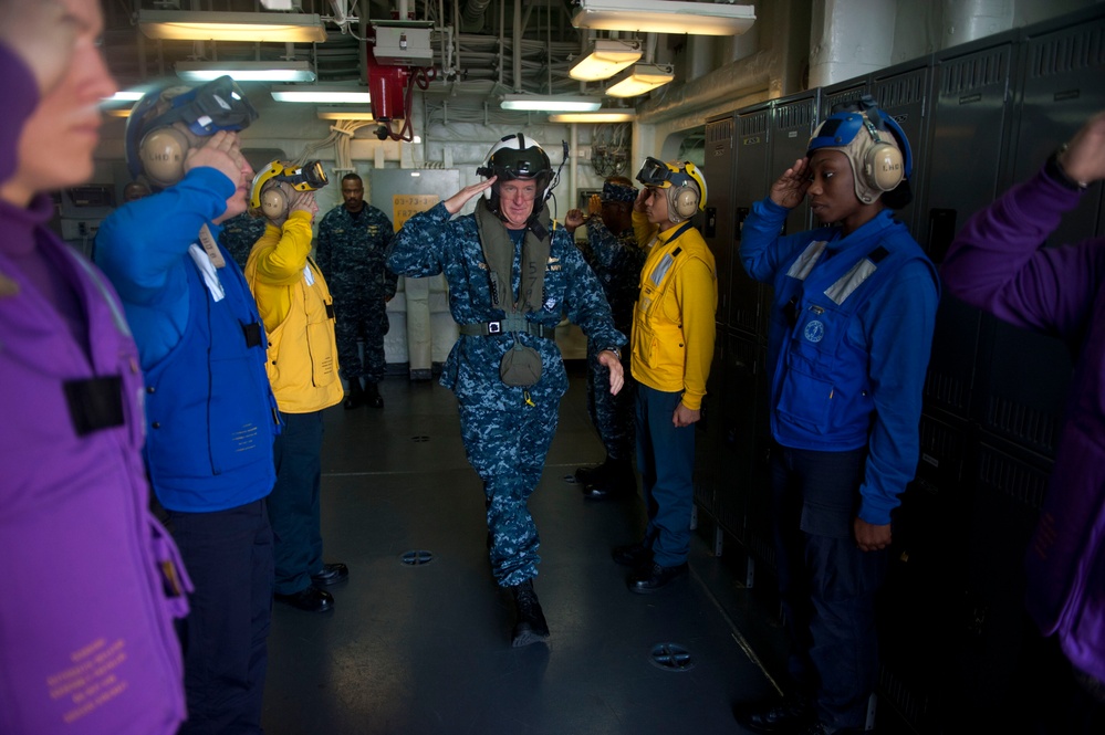 Commander of Expeditionary Strike Group 3 salute