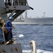 Completing a replenishment at sea