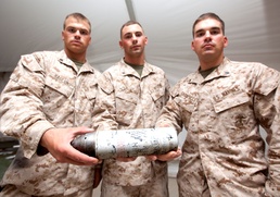 PHOTO RE-UPLOADED: Memorial mortar for fallen Marine begins long journey home