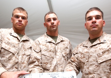 Memorial mortar for fallen Marine begins long journey home