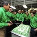 USS Nimitz sailors celebrate with cake