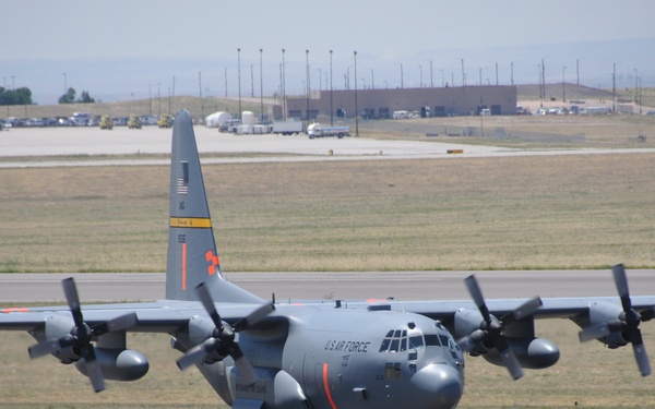 Wyoming Air National Guard MAFFS II arrives in Colorado Springs, Colo.