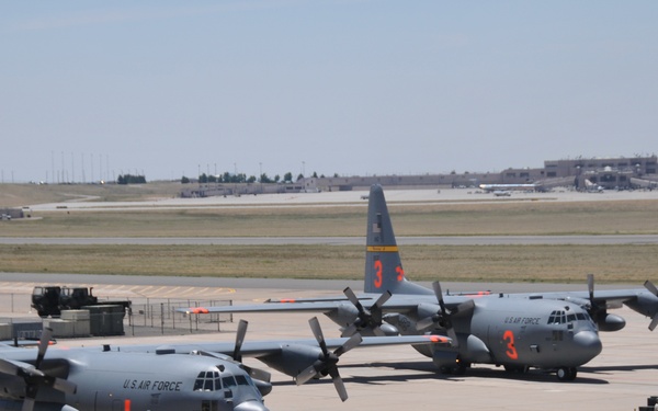 Wyoming Air National Guard MAFFS II arrives in Colorado Springs, Colo.