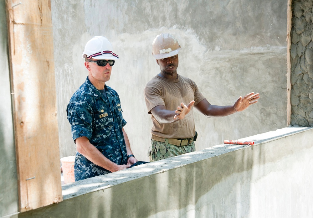 Pacific Partnership commander looks at construction progress