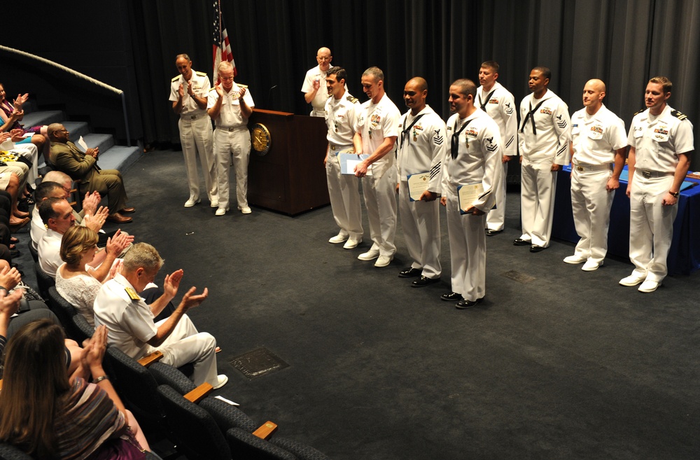 Award ceremony at US Navy Memorial