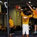 USS George H.W. Bush sailors play basketball