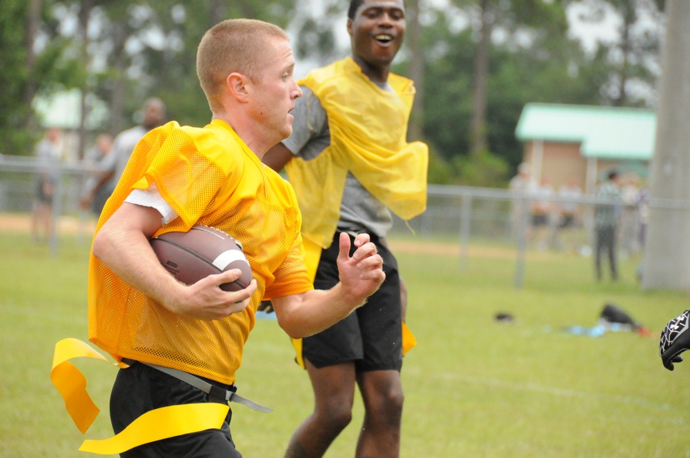 Vanguard soldiers take to the gridiron during Marine Week