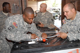 Reserve soldiers train to the standards