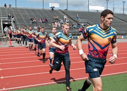 Clash of the Ruggers during JBLM’s 1st Rugby Invitational Cup