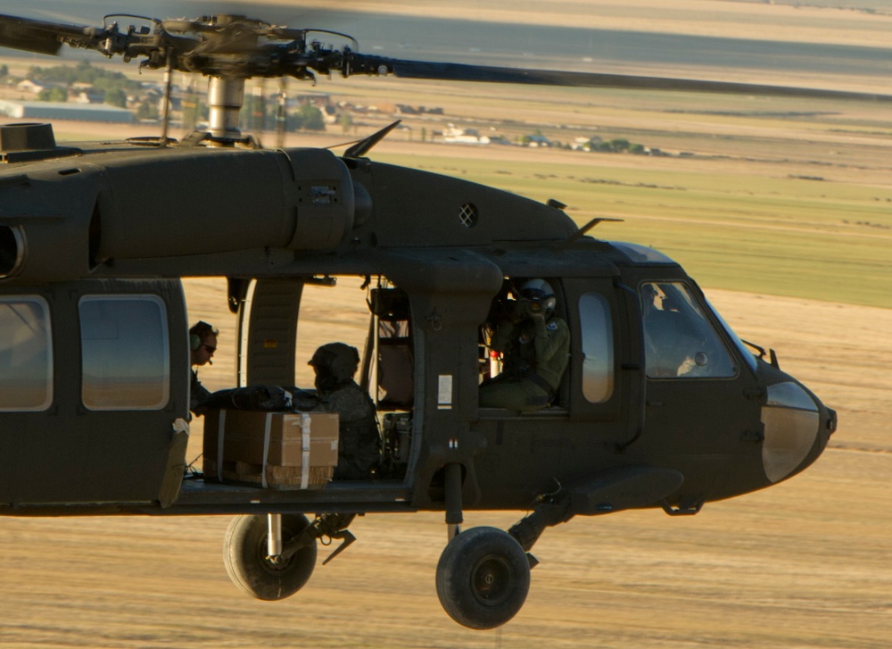 Parachute landing drop zone