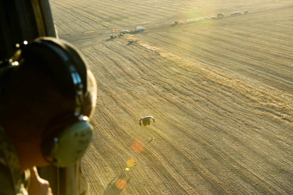 Parachute landing drop zone