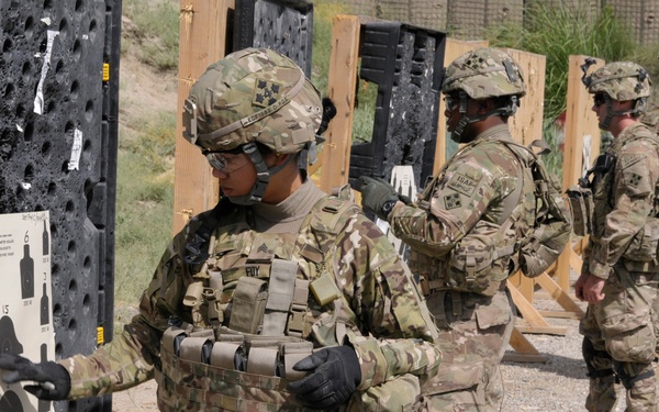 Sgt. Celina Foy checks target
