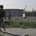 Sgt. Jennifer Alridge walks across the balance beam