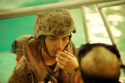 Marines receive crash course in helo egress training