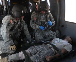 Texas aviators train for medical evacuation mission