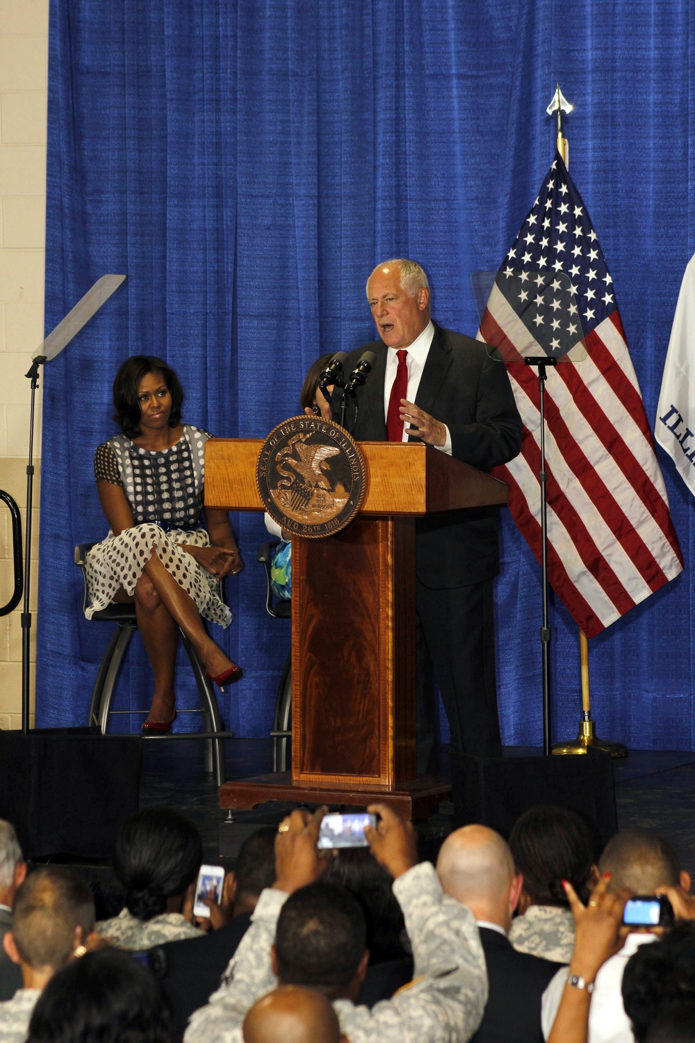 First lady Michelle Obama attends ceremony for the Illinois Military Family Licensing Act
