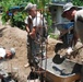 Missouri Guard engineers build retaining wall at Honduran school