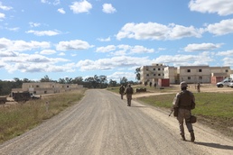 Marines brace against Aussie advance during Exercise Hamel 2012