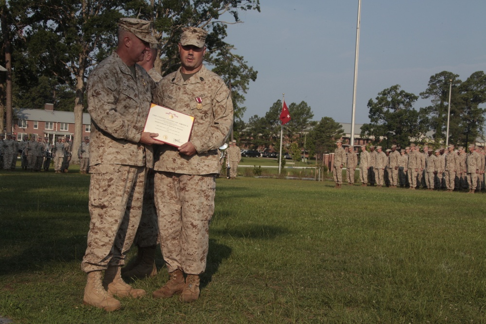 Wing CG leads his first colors ceremony