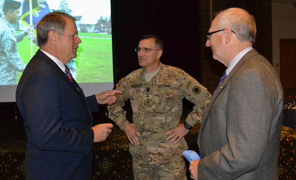I Corps' commanding general meets with community leaders upon return from Afghanistan