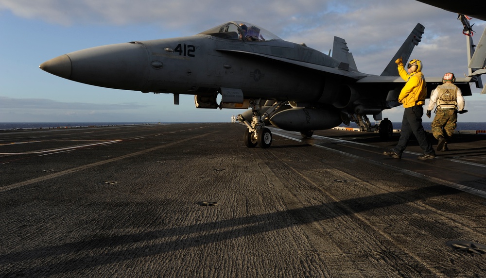 Flight deck of USS Nimitz