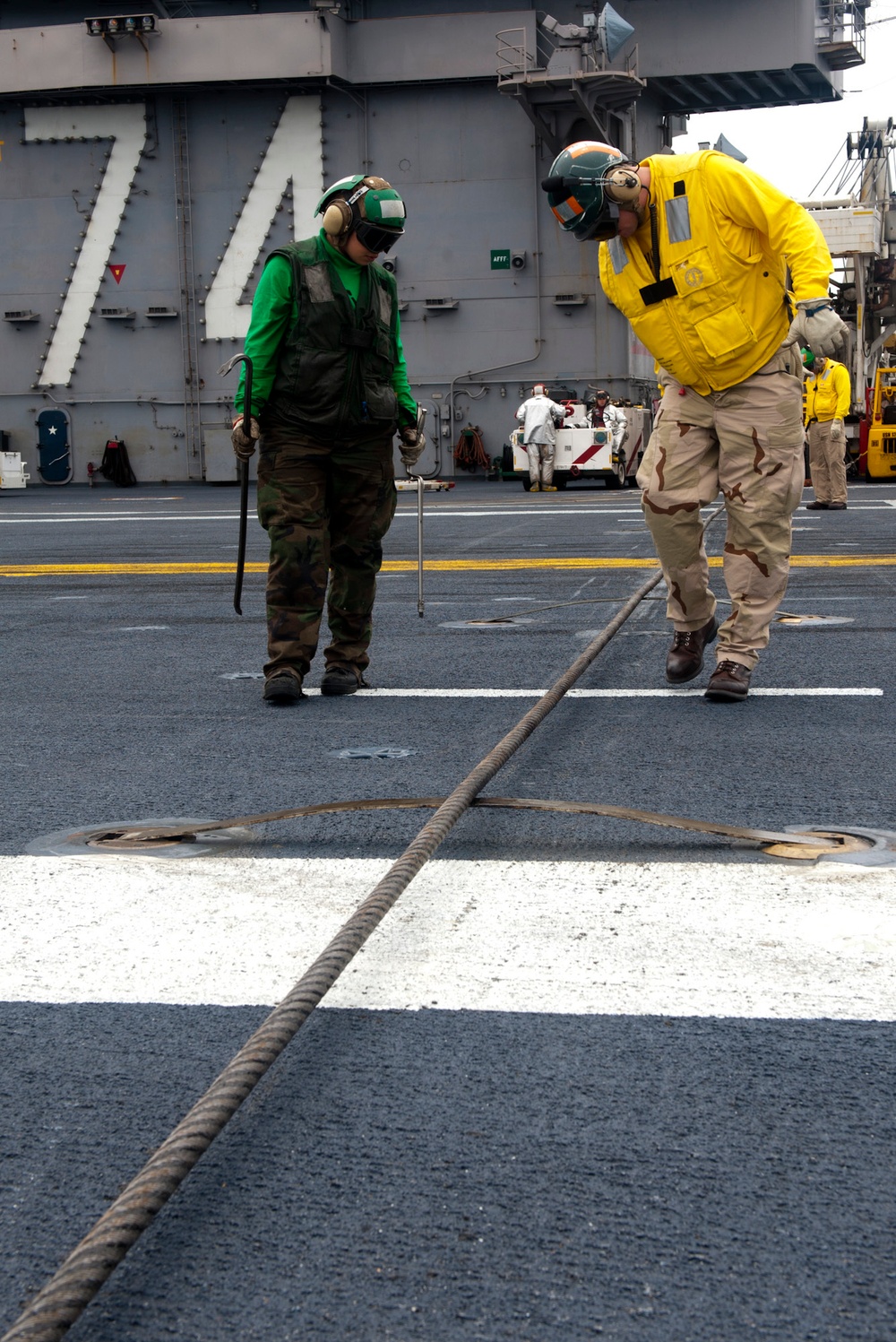 USS John C. Stennis flight deck operations