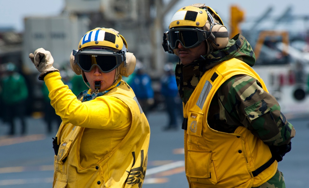 USS John C. Stennis flight deck operations