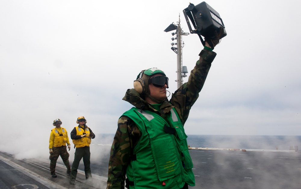 USS John C. Stennis flight deck operations