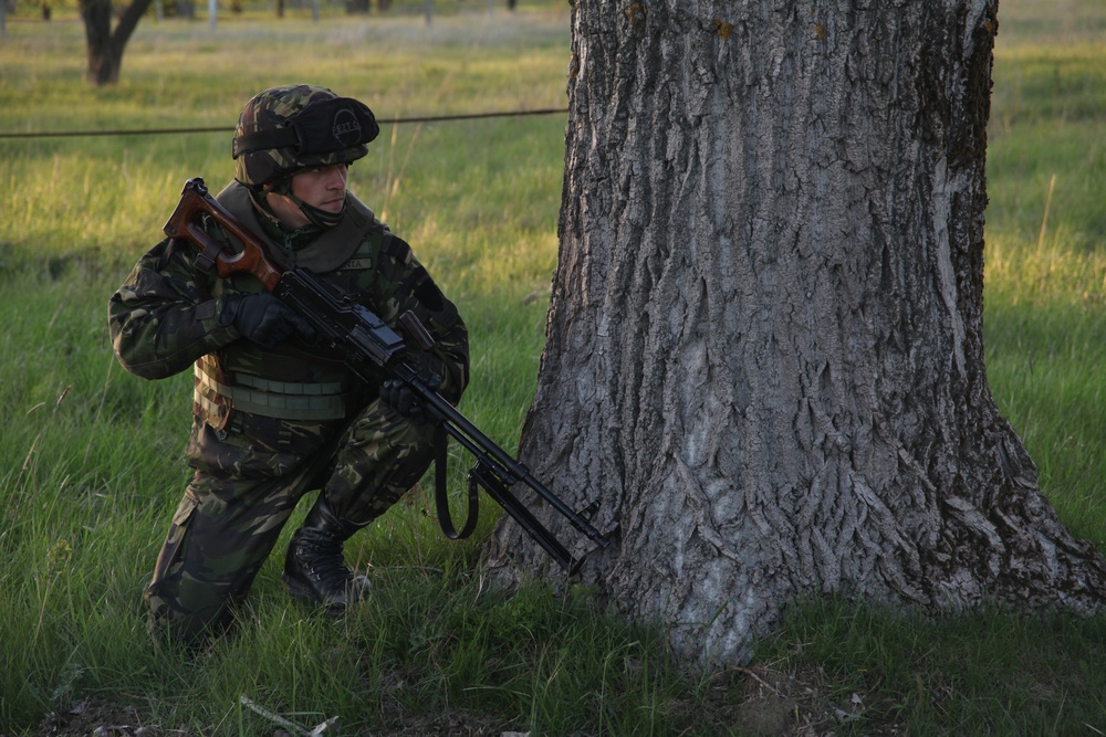 Marines, Romanians exchange tactics