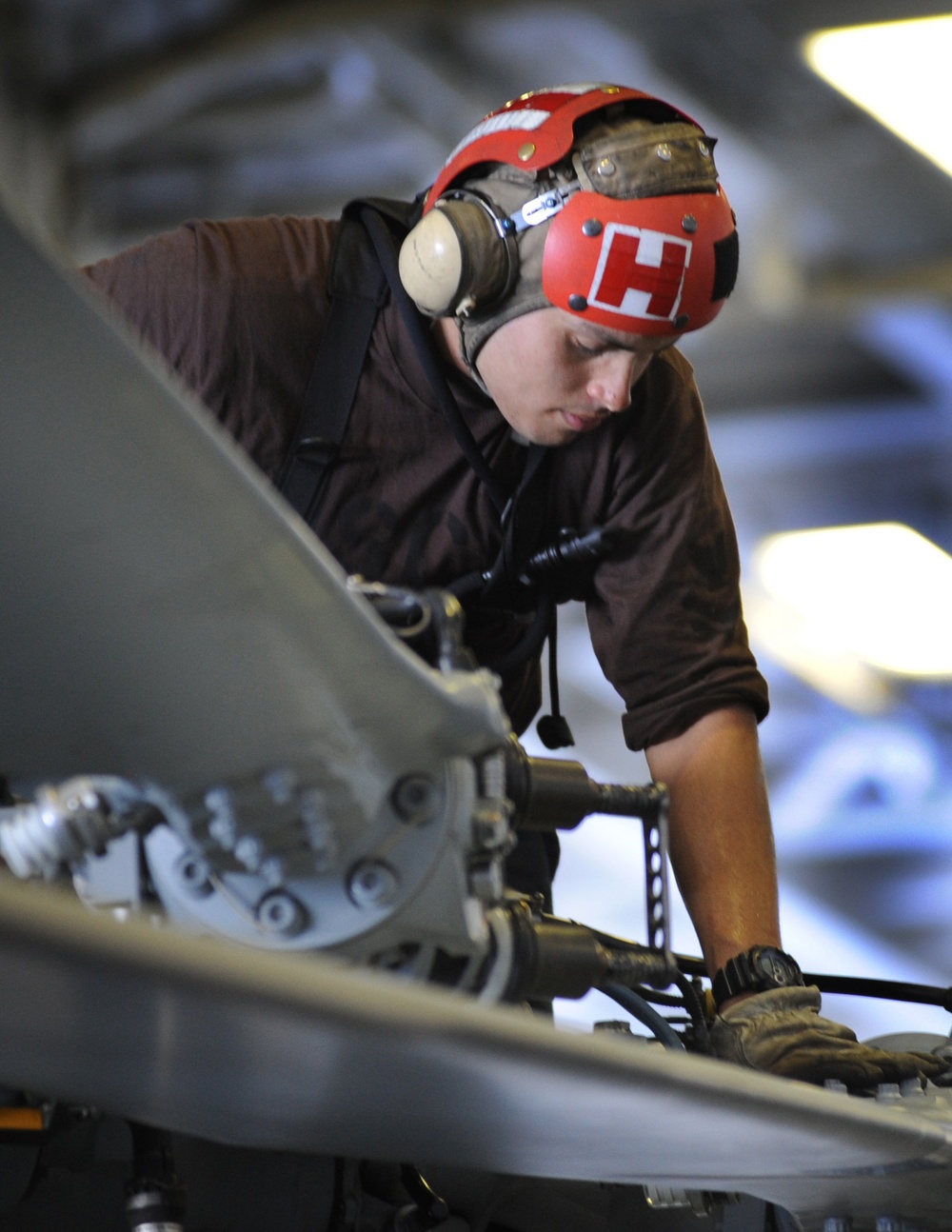 USS Nimitz sailors at work