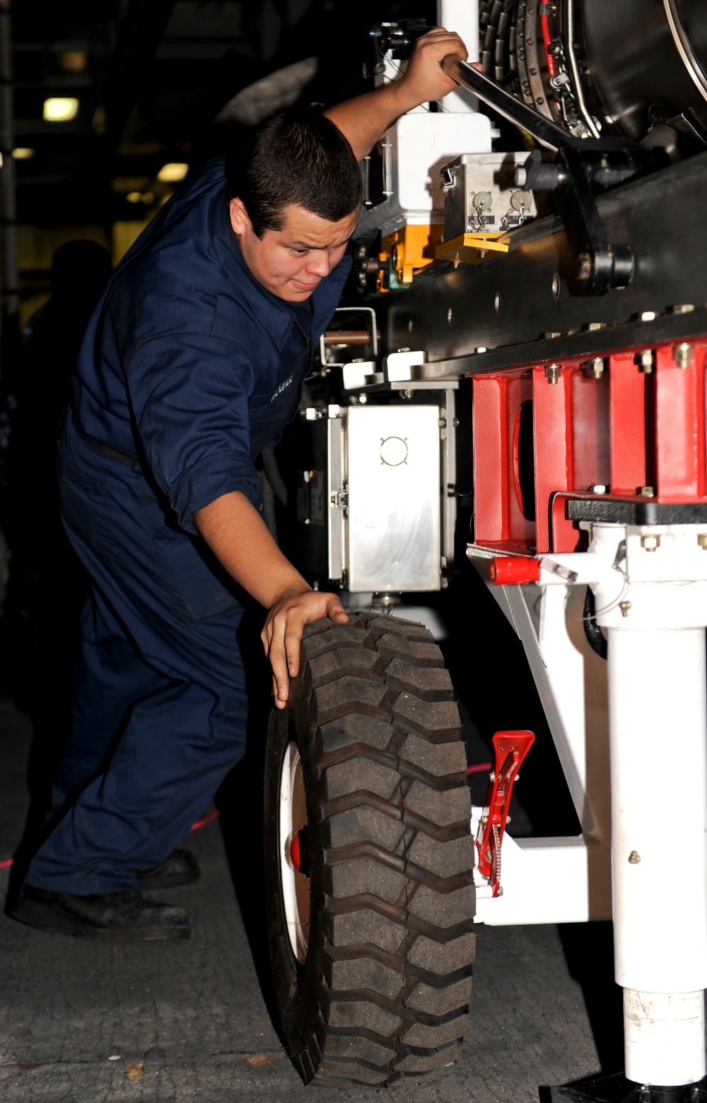 USS Nimitz sailors at work