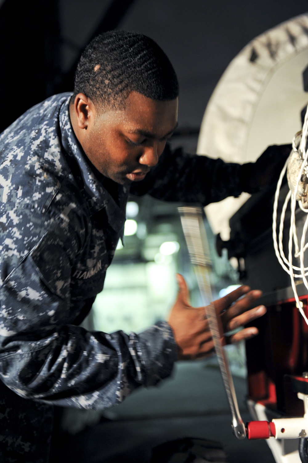 USS Nimitz sailors at work