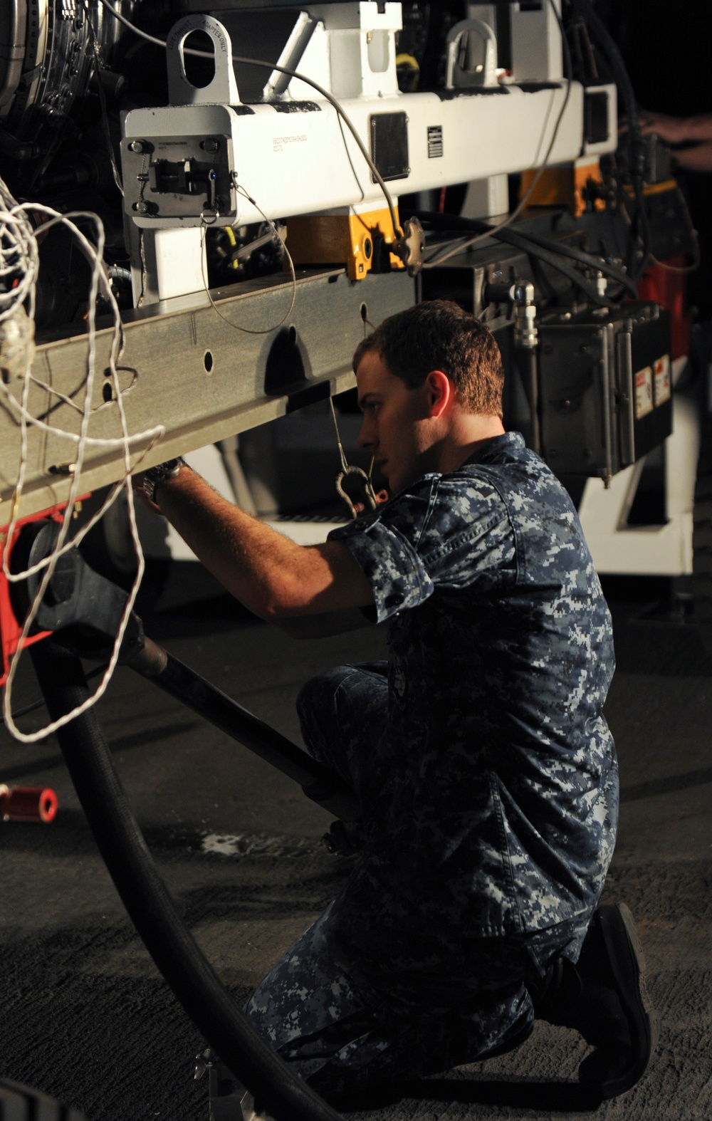 USS Nimitz sailors at work