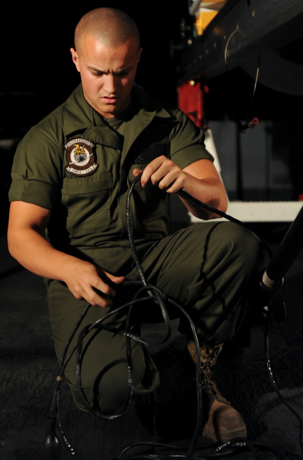 USS Nimitz sailors at work