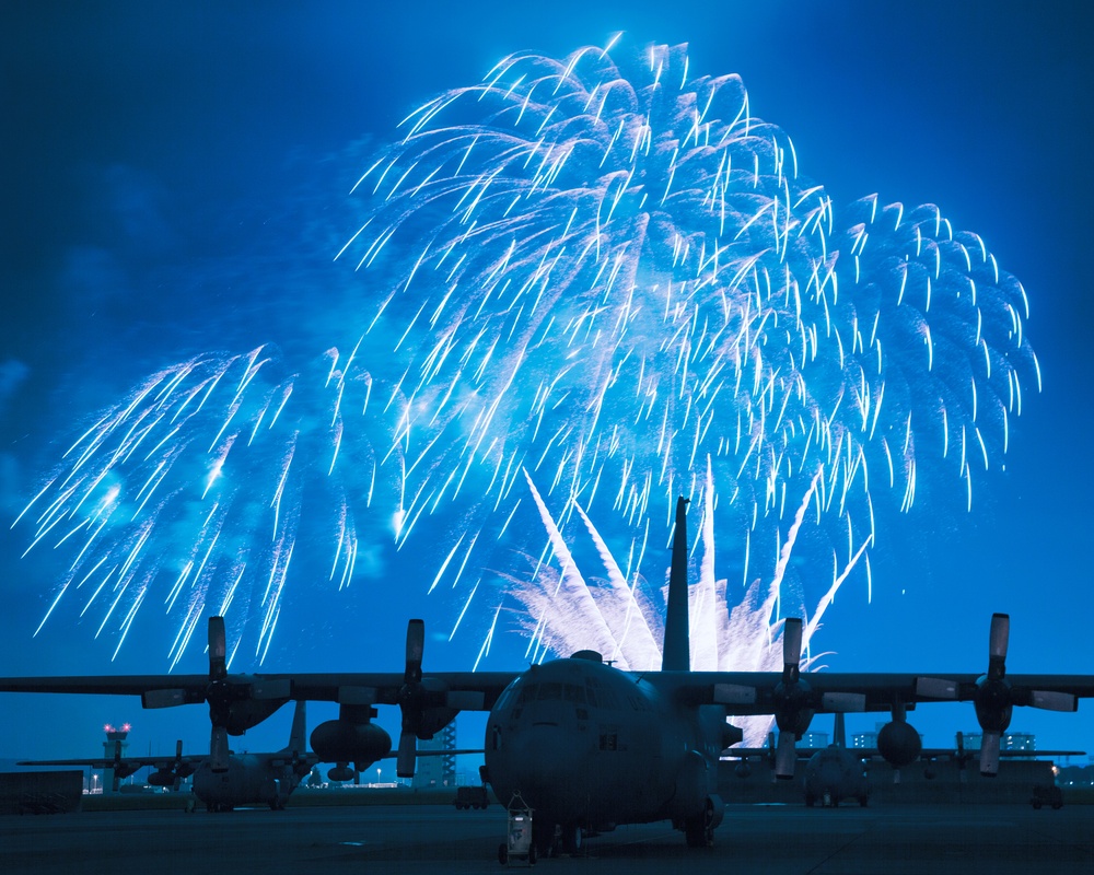 Yokota celebrates with fireworks