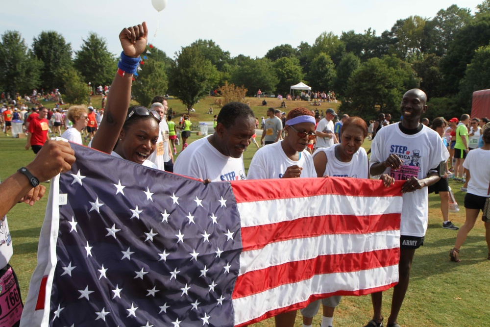 3rd MDSC soldiers show patriotism and support at Peach Tree Road Race 2012