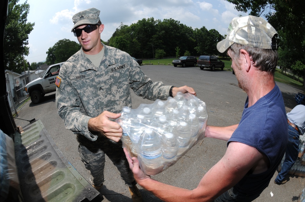 Army National Guard delivers water to Greenbrier County