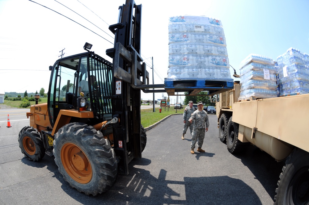 Army National Guard deivers water to Greenbrier County