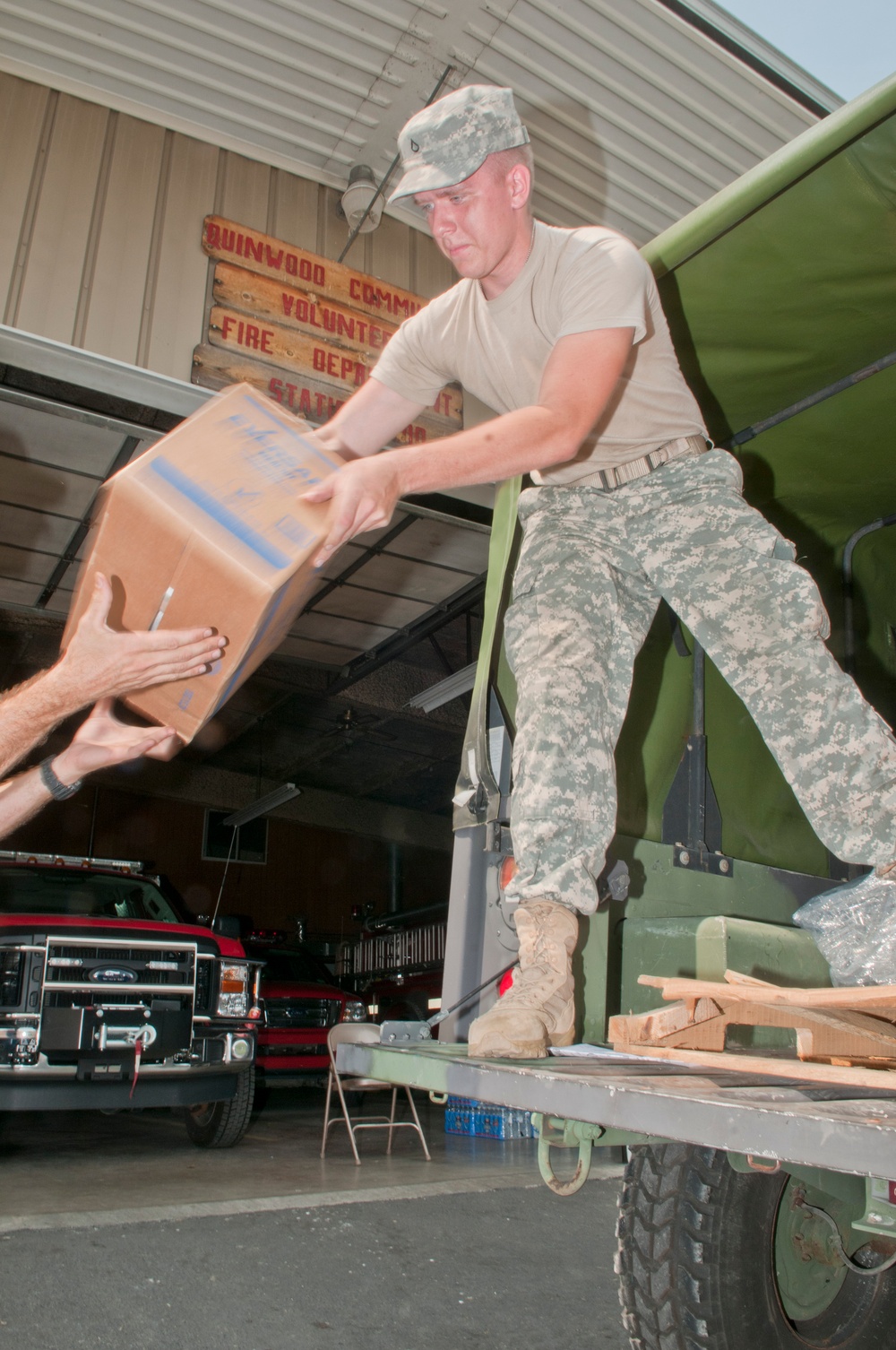 Army National Guard deivers water to Greenbrier County