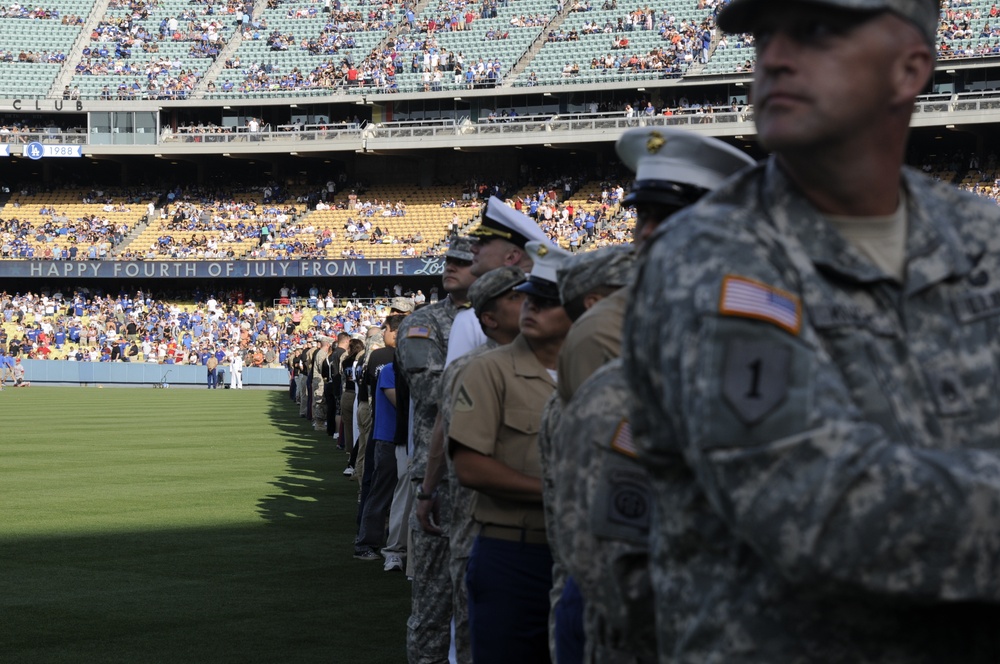 Dodger Stadium Military Appreciation day 4th of July