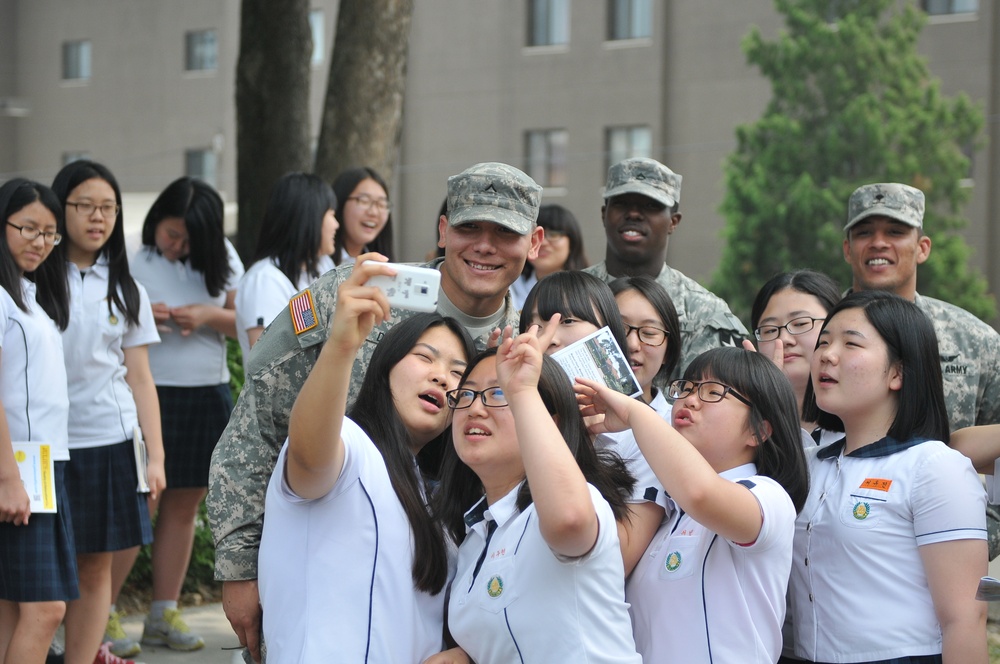 Korean students visit Camp Red Cloud