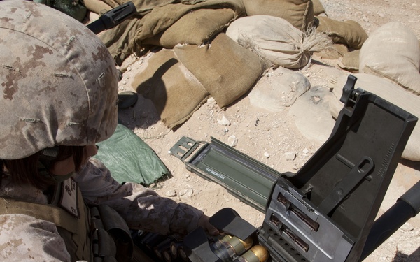 MK19 Automatic Grenade Launcher training range aboard Camp Leatherneck