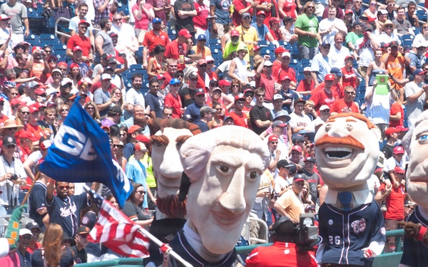 Adm. James A. Winnefeld, Jr. attends National's game on July 4th