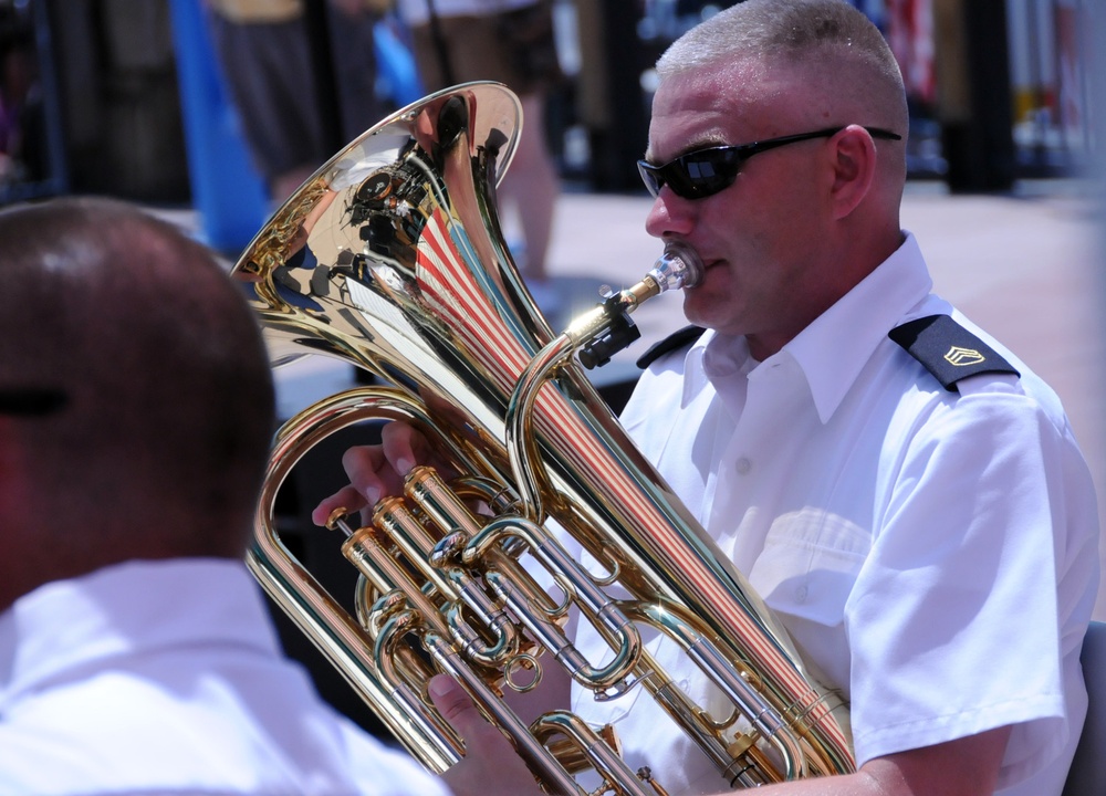 100th Army Band marches in 'first' Fourth of July parade