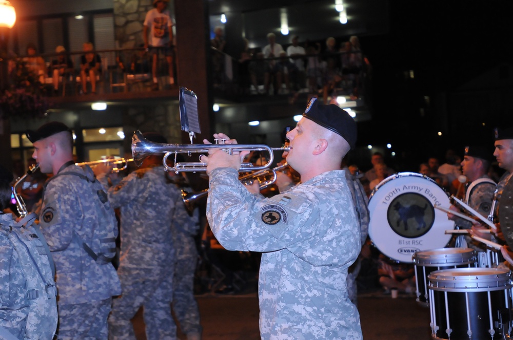 100th Army Band marches in 'first' Fourth of July parade