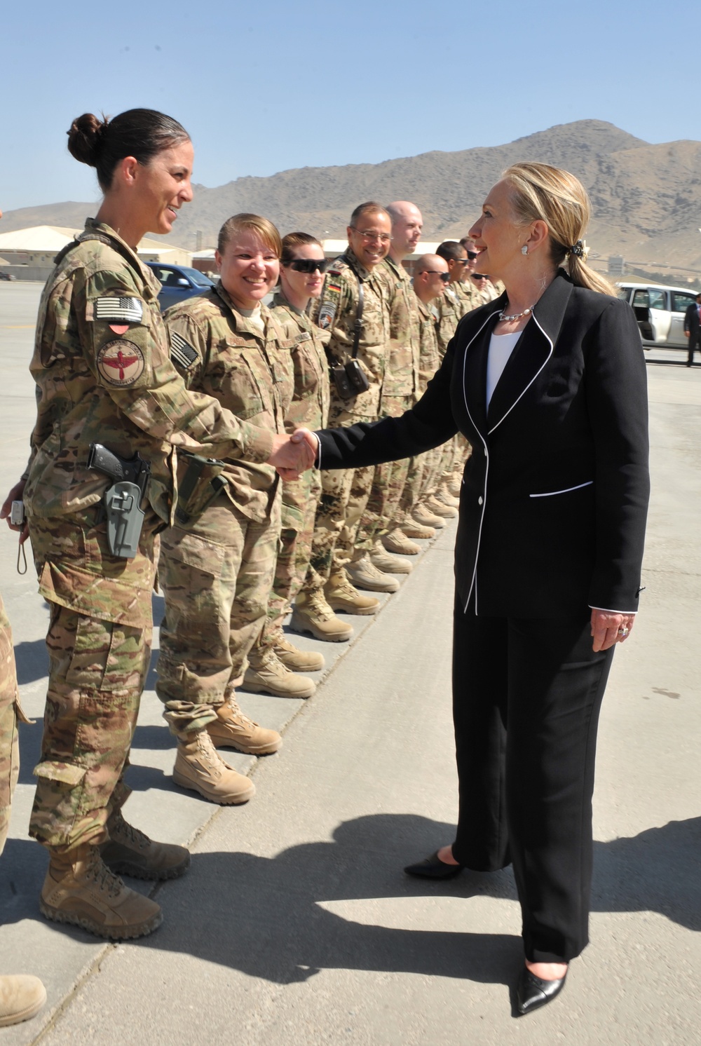 US Secretary of State Hillary Rodham Clinton in Afghanistan